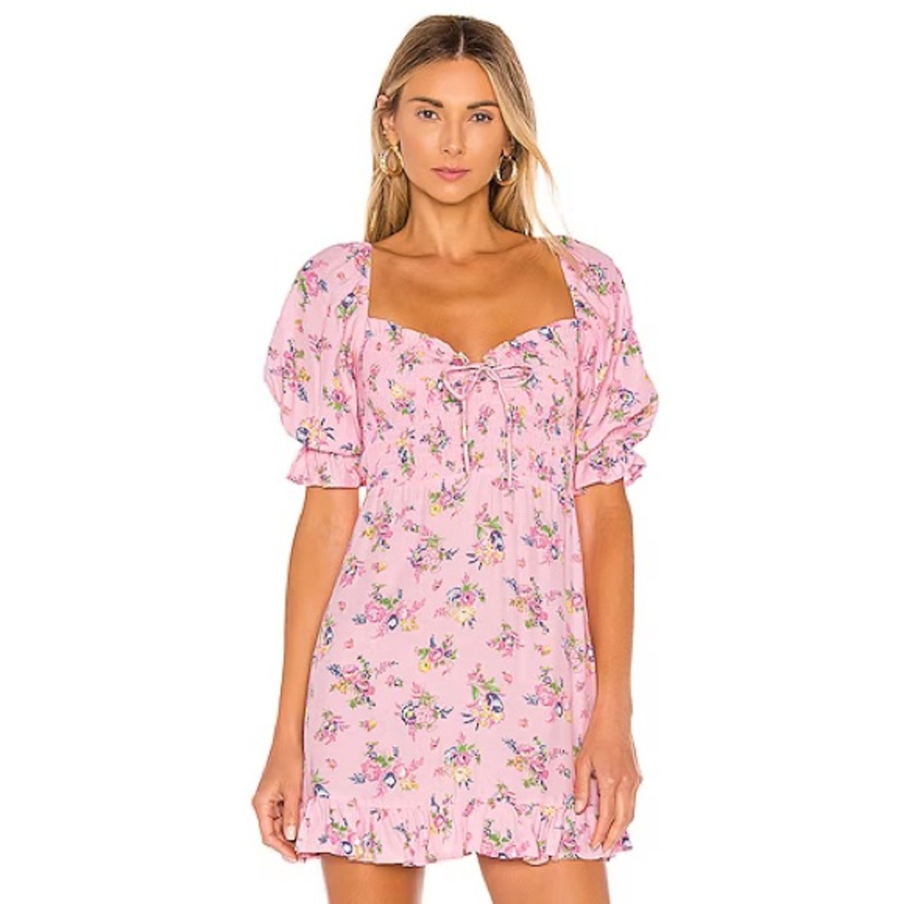 BRAND NEW W/ TAGS Faithfull The Brand Sage Mini Dress Pink Juliette Floral💕